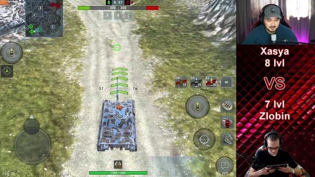 ЛЕСЕНКА#8 | Киберспортсмен Zlobina_Liza [7STAR] против Блогера Xasya | Ветка E 50 M |  WoT Blitz