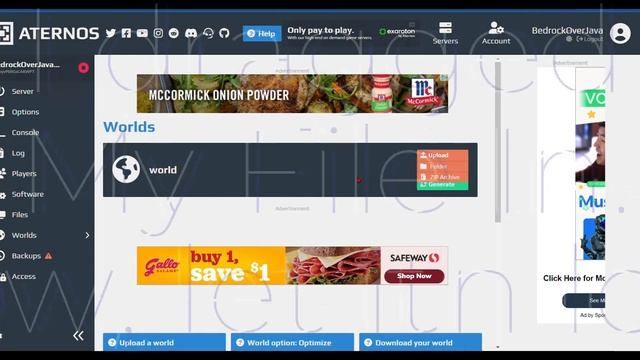 How to Upload Your Downloaded World's to Your Minecraft Server! 1.19 Aternos смотреть онлайн