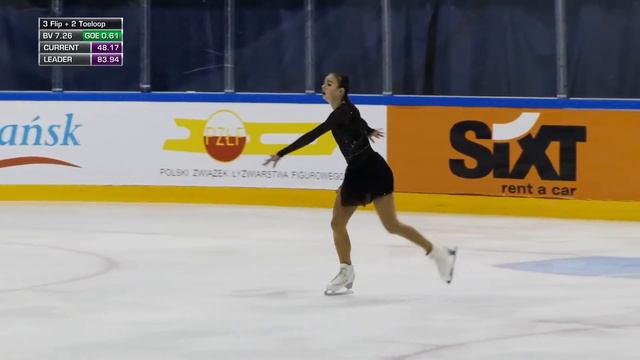 Anastasia Tarakanova (RUS) | Ladies Free Skating | Gdansk 2019
