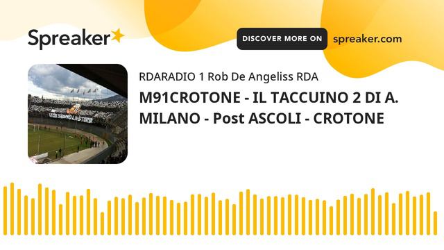 M91CROTONE - IL TACCUINO 2 DI A. MILANO - Post ASCOLI - CROTONE смотреть онлайн