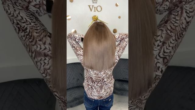 Окрашивание волос в один тон + стрижка