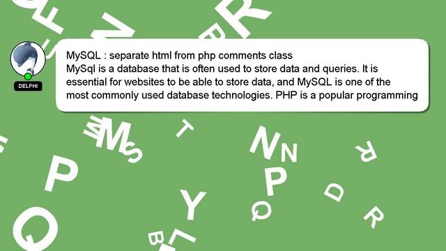 MySQL : separate html from php comments class смотреть онлайн