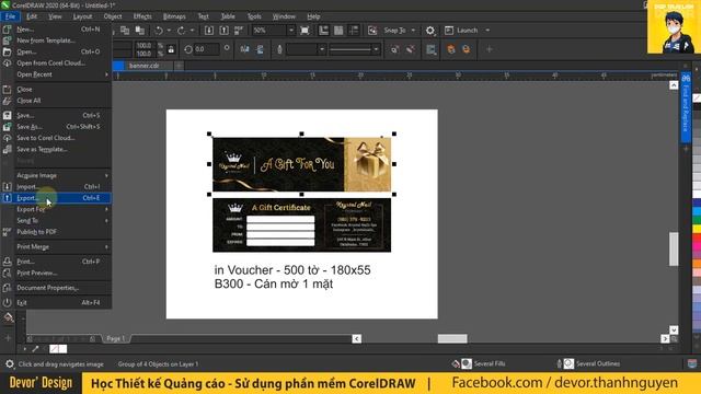 Bài 10 - Tự học CorelDRAW Thiết kế Quảng Cáo - Xử lý hình ảnh vỡ, nhòe - Xuất file In Chuẩn. смотреть онлайн