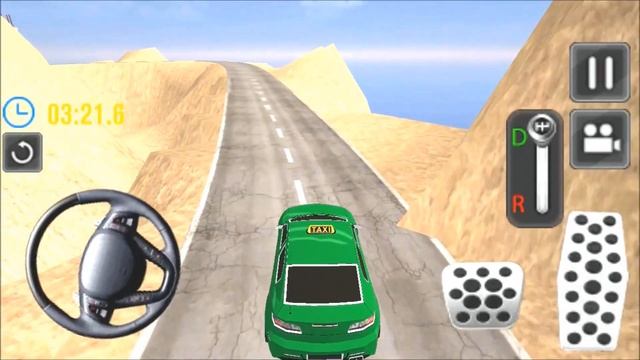 Driving Mountain Green Taxi Car Game - Taxi Car Racing Games - Green Car Driving 3D Game смотреть онлайн