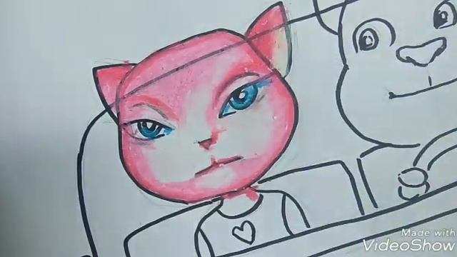 Drawing and colouring TOM and ANGELA , смотреть онлайн
