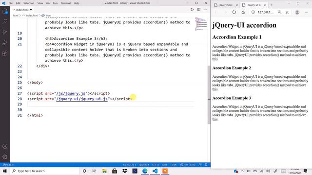 #jQuery-UI #accordion() смотреть онлайн