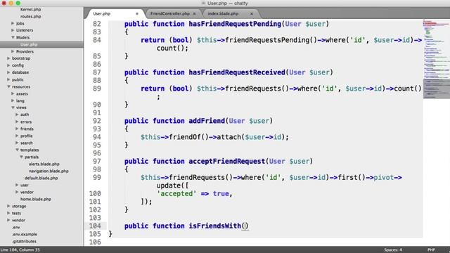 Social Network with PHP: Friend model methods (20/37) смотреть онлайн