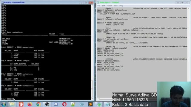 Tutorial klausa select where ,join,order by,group by,having dalam sql #BasisData2020ITugas3 смотреть онлайн
