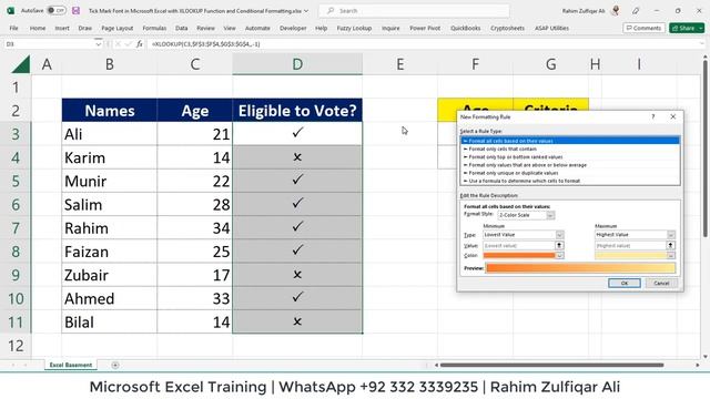 Tick Mark Font in Microsoft Excel with XLOOKUP Function & Conditional Formatting смотреть онлайн