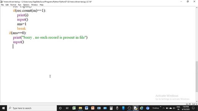 CLASS-12-COMPUTER SCIENCE-PYTHON-CHAPTER-3-FILE HANDLING-PART-3TEXT FILE- MENU DRIVEN PROGRAM смотреть онлайн