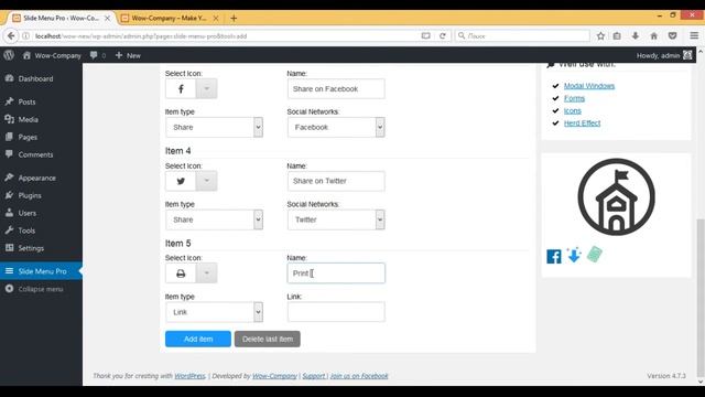 Wordpress plugin "Slide Menu Pro" смотреть онлайн
