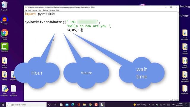 Automate WhatsApp messages using python | Hack WhatsApp |Python Project смотреть онлайн