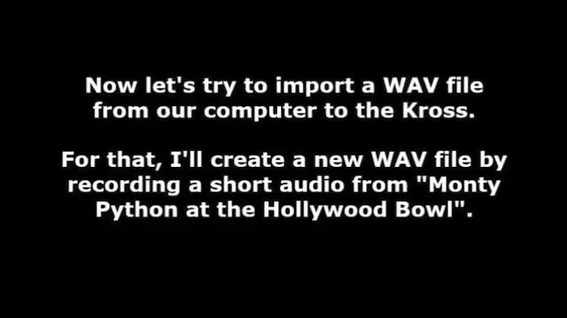 ? Korg Kross tutorial 29: WAV files export & import смотреть онлайн