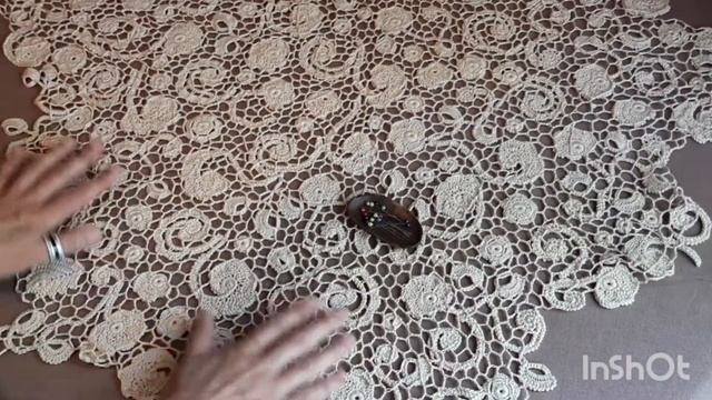 Ирландское кружево Скатерть "Утренний кофе ". Mantel de encaje irlandés. Obrus z irlandzkiej koronk смотреть онлайн