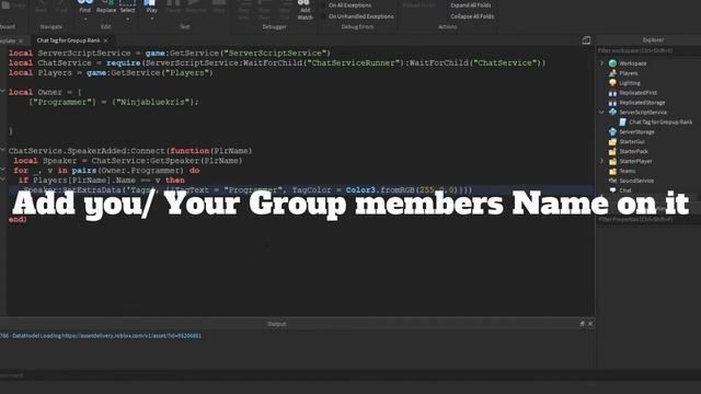 How to Create Roblox Chat Tag (for Group Role) - Roblox Studio Tutorial смотреть онлайн