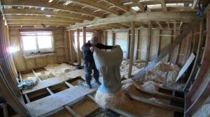 ПРОДОЛЖАЮ СТРОИТЬ ДОМ МЕЧТЫ/утепление пола опилками