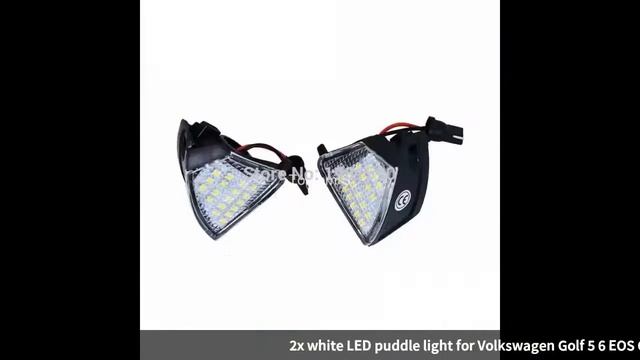 2x white LED puddle light for Volkswagen Golf 5 6 EOS GTI смотреть онлайн