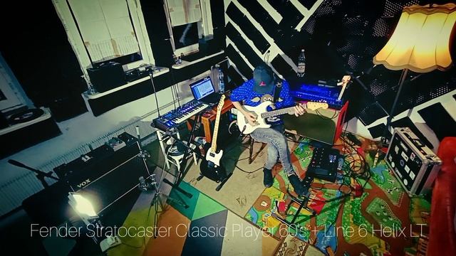 Fender Stratocaster | Line 6 Helix | funk groove guitar solo смотреть онлайн