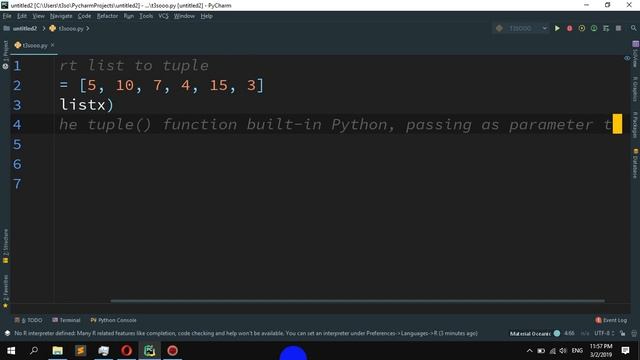 How to to convert a list to a tuple in Python смотреть онлайн