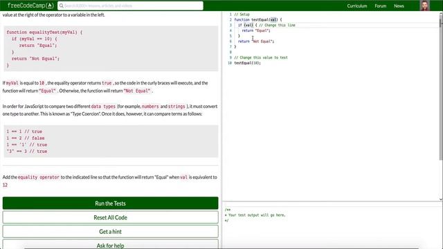 Free Code Camp 2019 - Javascript Algorithms & DS Certification - Basic JavaScript Lesson 12 смотреть онлайн
