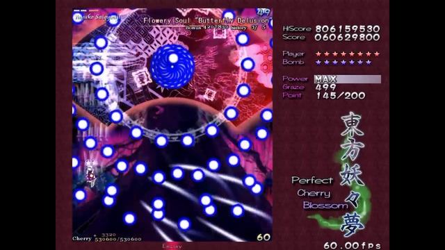 Touhou 7 - Perfect Cherry Blossom - Perfect Stage 6 Lunatic смотреть онлайн