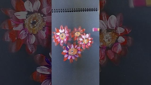 Красивые Цветы рисунки акриловыми красками #acrylicpainting #creative #diy #painting #flowers смотреть онлайн