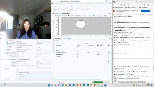 Flow Past a Cylinder COMSOL Tutorial смотреть онлайн
