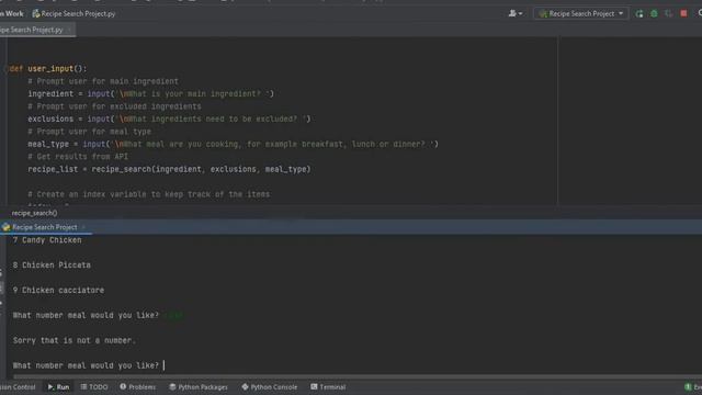 Recipe Search Python Project смотреть онлайн