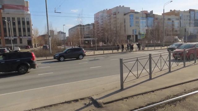 Поездка на трамвае Спектр 71-407 №1128 по маршруту №5а в Казани 24.04.2022 смотреть онлайн