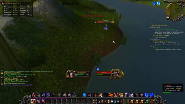 Close call with Hogger, Fishing Pole ineffective against Gnolls - WoW Classic Era HC смотреть онлайн