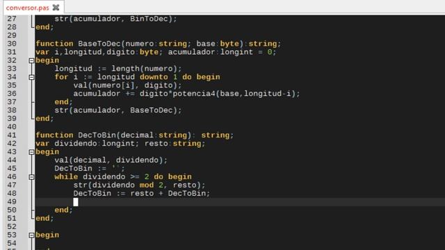 Ejercicios de Pascal - 07: función de conversión de decimal a binario | TutorialesNET смотреть онлайн