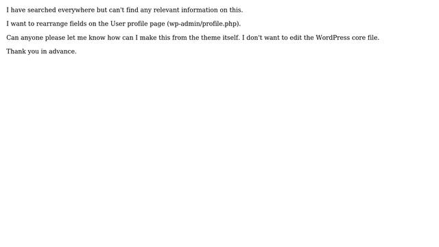 Wordpress: Override user-edit.php to design own profile page смотреть онлайн