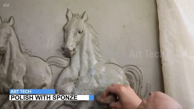 7 horse wall painting | 7 horse wall art | 7 horse with sun | fiber mural art | Art Tech смотреть онлайн