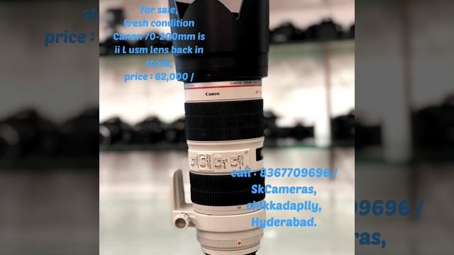 Fresh condition Canon 70-200mm is ii L usm lens back in stock for Sale...#canon #canon70200mm #cano смотреть онлайн