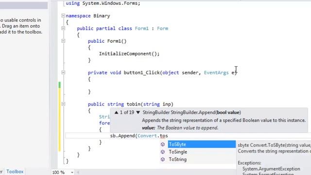 String to binary in C# смотреть онлайн
