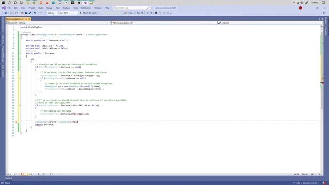 Unity Scoreboard 2021 Part 01 - SINGLETON BASE смотреть онлайн