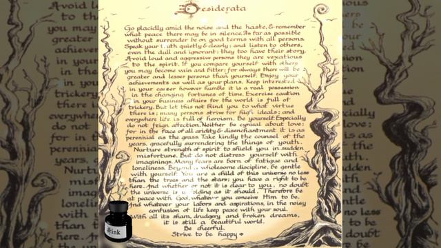 Напутствие ( Макс Эрманн) Поэма Desiderata / если вам грустно, плохо или одиноко , послушайте текст смотреть онлайн