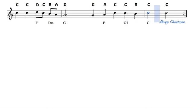 Ding Dong Merrily on high Notes Sheet Music for Violin Flute Recorder Oboe with Chords смотреть онлайн