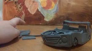 Краш тест машина из пластилина crash test.