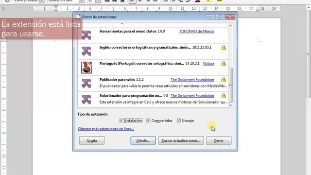 Instalar extensiones en LibreOffice смотреть онлайн