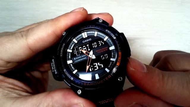 Casio SGW-450H-2BCF Analog-Digital Display Black Watch смотреть онлайн