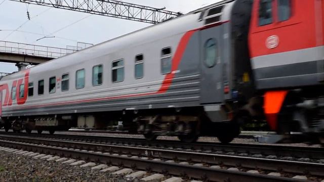 Тепловоз ТЭП70БС-258 с поездом "Калина красная". смотреть онлайн