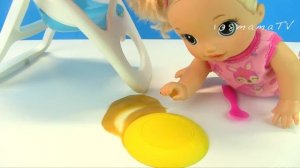 Кукла Пупсик Люся Учится Кушать Сама Мультик Беби Элайв #Игрушки Для девочек Играем Как мама