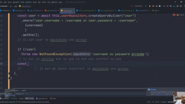 NestJs 7 Authentification Autorisation se loger #40 смотреть онлайн