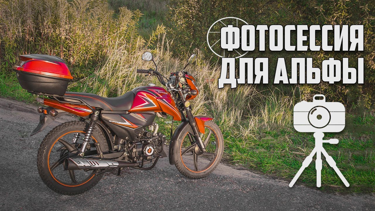 Осенние покатушки на мопеде Альфа \ Устроил Альфе фотосессию смотреть онлайн