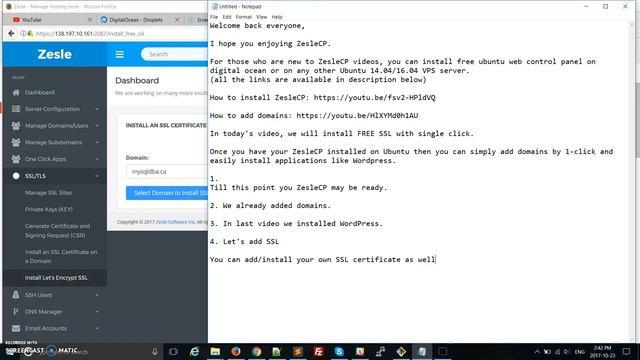 Digital Ocean/VPS - Add domain + WordPress + Free SSL in 5 minutes | Ubuntu Control Panel - ZesleCP смотреть онлайн