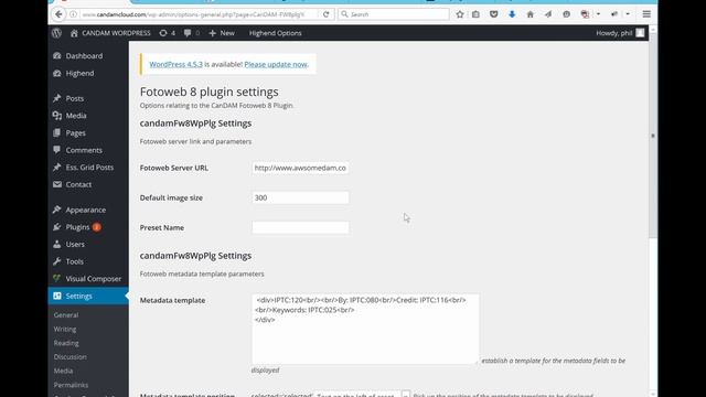 Candam Fotoweb 8 Wordpress Plugin (Base) Install and Configure смотреть онлайн