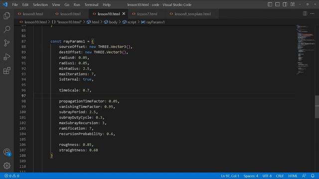 Three.js tutorial: Lightning strike смотреть онлайн