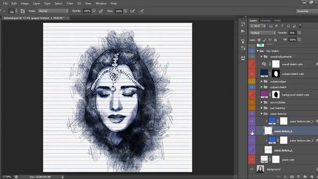 Photoshop Tutorial | Pen Sketch Photoshop Action смотреть онлайн