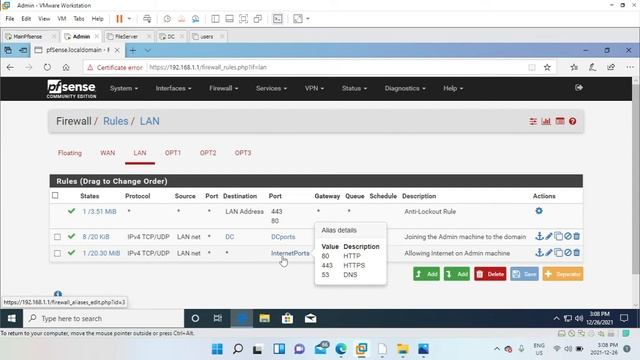 How To Create A Firewall Rule In A Pfsense To Allow Internet